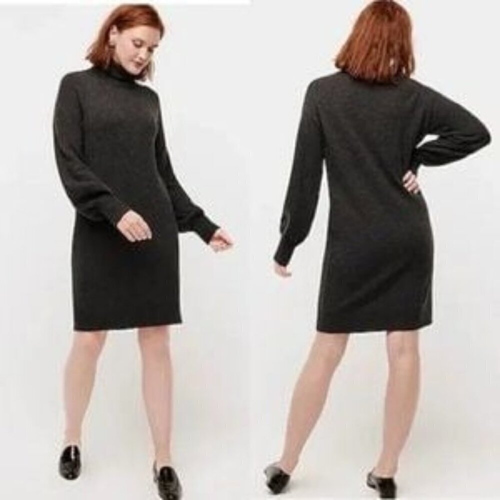 Equipment Femme Turtleneck‎ Sweater Dress Women Medium Black 100% Cashmere